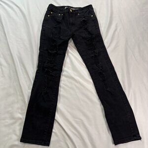 Men’s Argonaut Black Skinny Jeans - Size 30x32 Distressed Denim  Lot A